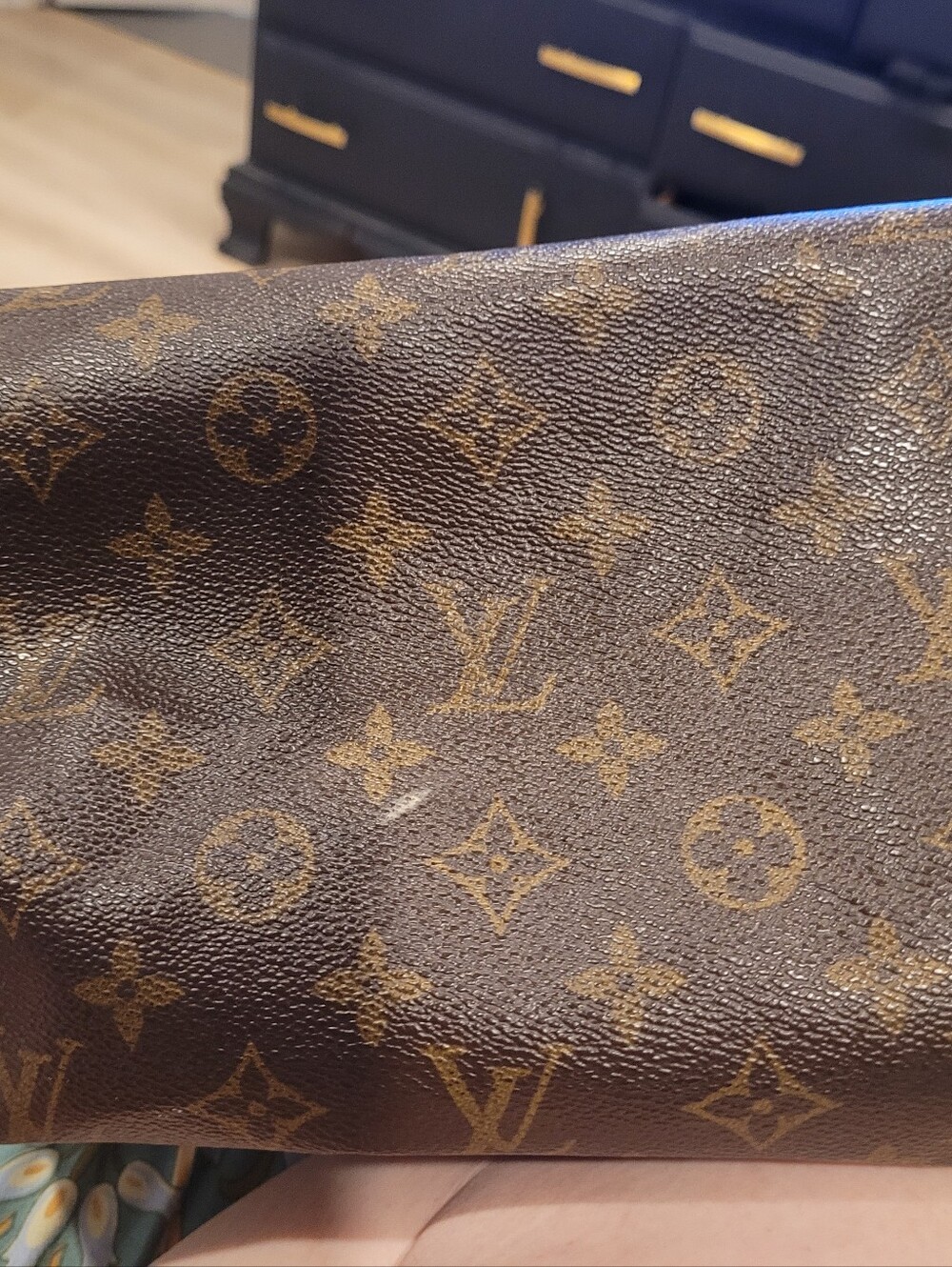 Louis Vuitton Monogram Handheld Satchel - Dark Brown with Tan Trim - Picture 9 of 9